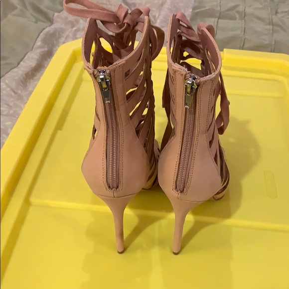 Steve Madden Fantasize Caged Leather Cut Out Boots - Picture 4 of 8